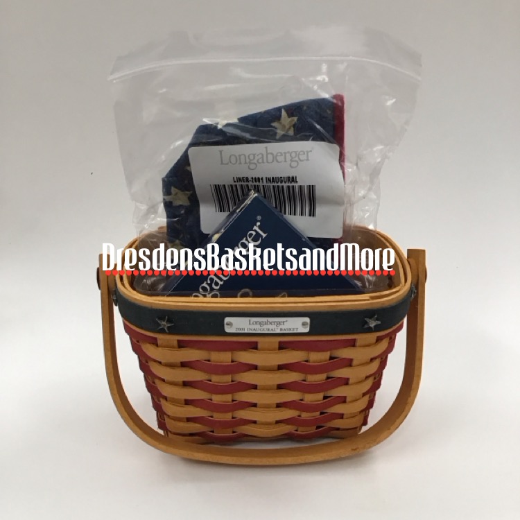 Longaberger 2001 Inaugural Basket Combo w/ Tie On