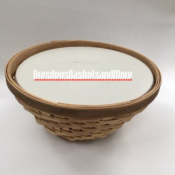 Longaberger 2005 Heartwood 10" Bowl w/ Lidded Protector