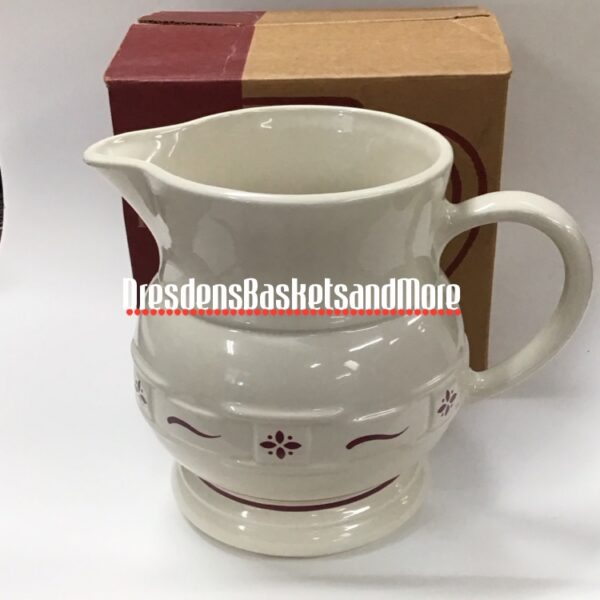 Longaberger Traditional Red Large (Milk) Pitcher NIB*