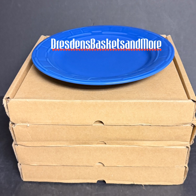 Longaberger Cornflower Dinner Plates Set of 4 NIB's