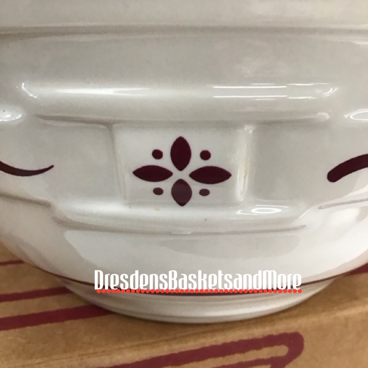 Longaberger Traditional Red Set of 3 Mixing Bowls*