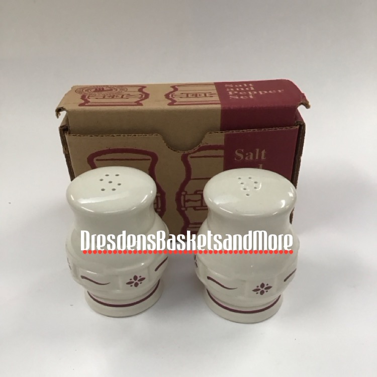 Longaberger Traditional Red (92-01) Salt & Pepper Shakers NIB