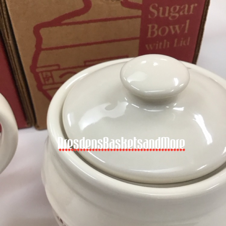 Longaberger Traditional Red Sugar & Creamer Set NIB*