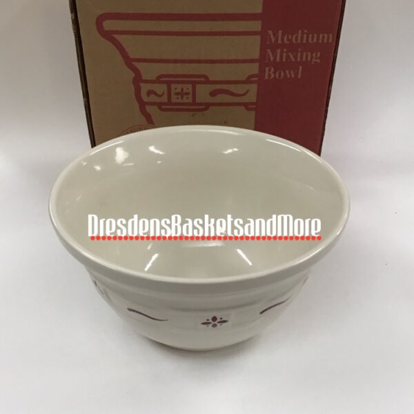 Longaberger Traditional Red Medium Mixing Bowl NIB