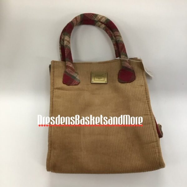 Corduroy Tote Longaberger Bag With Orchard Park Plaid