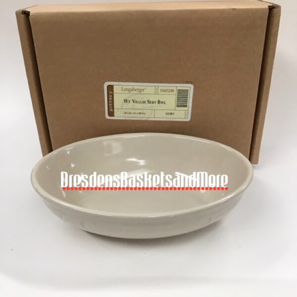 Longaberger Ivory Vegetable Bowl NIB