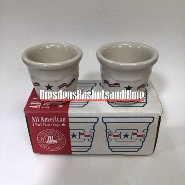 Longaberger All American Votive Cups Set of 2 NIB*