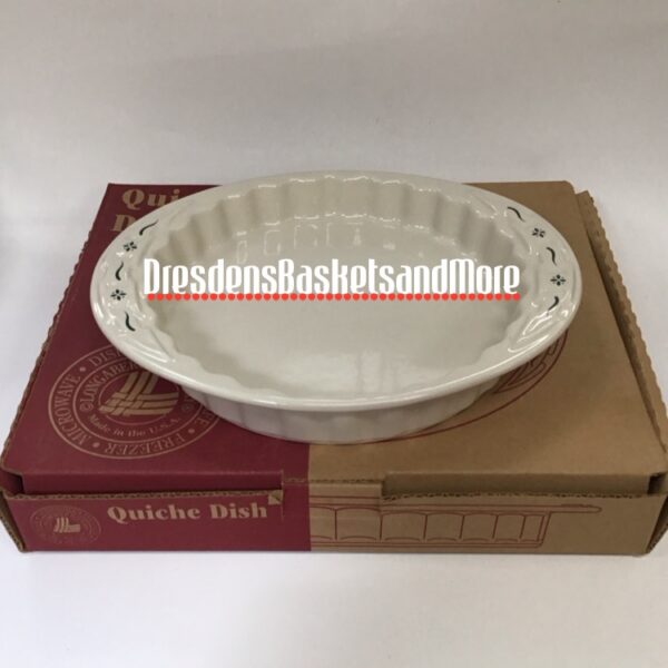 Longaberger Heritage Green Quiche Dish NIB