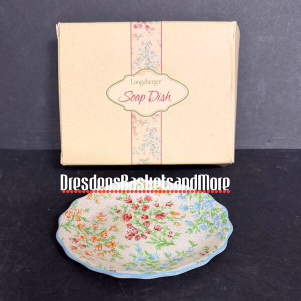 Longaberger Vintage Blossoms Soap Dish NIB