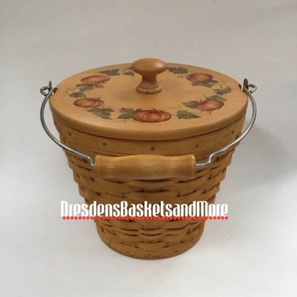 Longaberger 2002 Autumn Pail Basket w/ Protector & Lid*