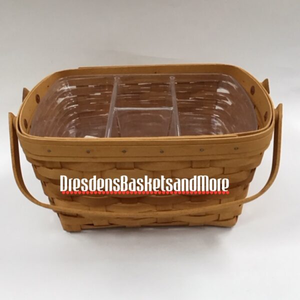 Longaberger 2001 Sewing Notions Basket w/ Divided Protectors*