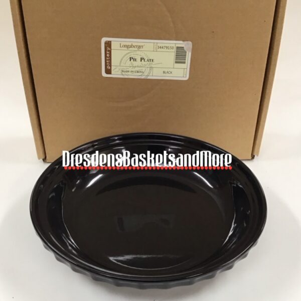 Longaberger Ebony Pie Plate NIB*