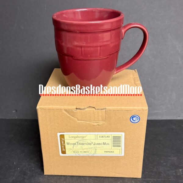 Longaberger Paprika Jumbo Mug NIB