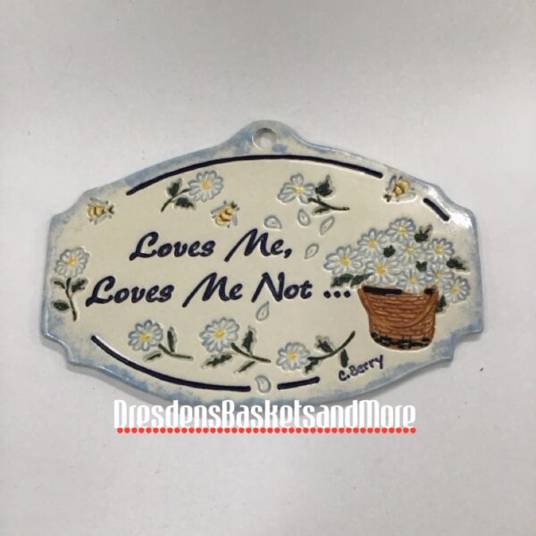 Loves Me Loves Me Not Carol Berry Plaque With Daisys
