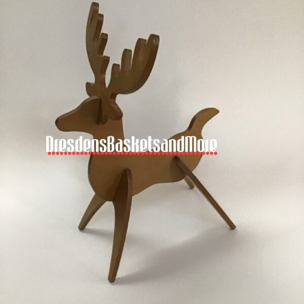 Longaberger Small Reindeer Warm Brown 3D Woodcraft*