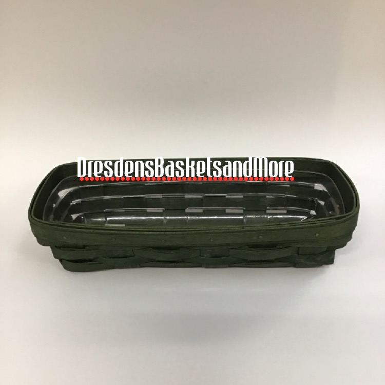 Longaberger 2006 Green Cracker Basket w/ Protector