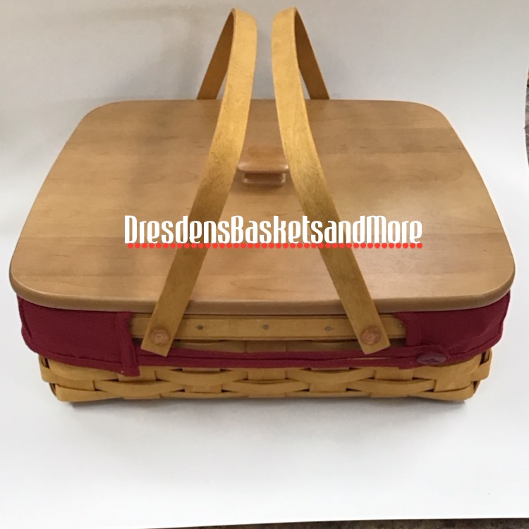 Longaberger 2005 Blue Ribbon Pie Combo w/ Woodcrafts Lid*