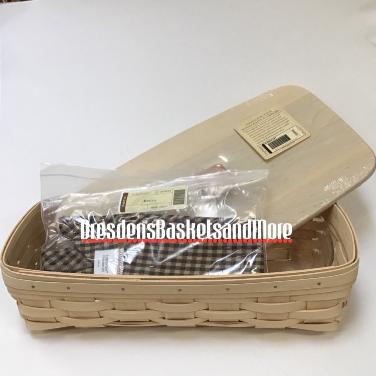 Longaberger 2006 Soft White Bread Basket Combo w/ Lid