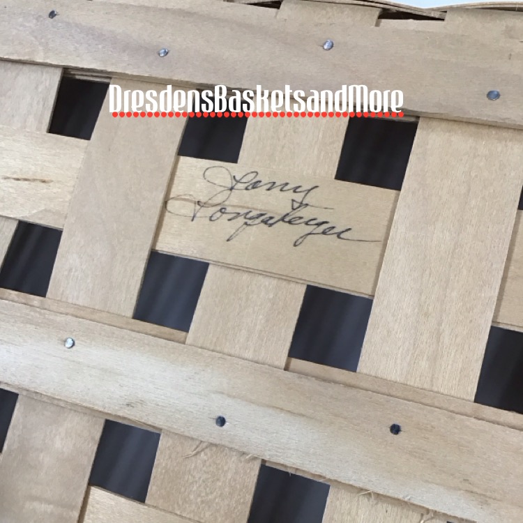 Larry Longaberger Large Gathering Basket SIGNED-RARE