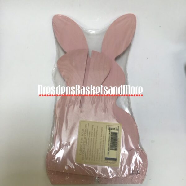 Longaberger 3D Pale Pink Woodcrafts Medium Easter Bunny NIP