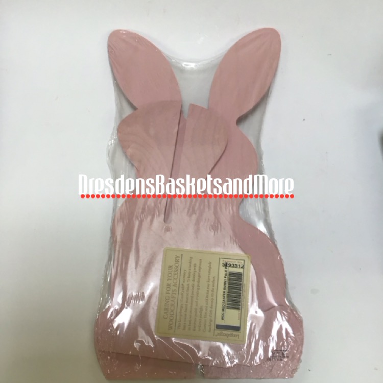 Longaberger 3D Pale Pink Woodcrafts Medium Easter Bunny NIP