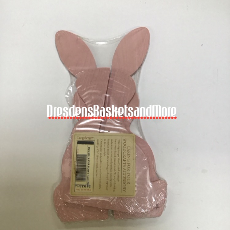 Longaberger 3D Pale Pink Woodcrafts Small Easter Bunny NIP