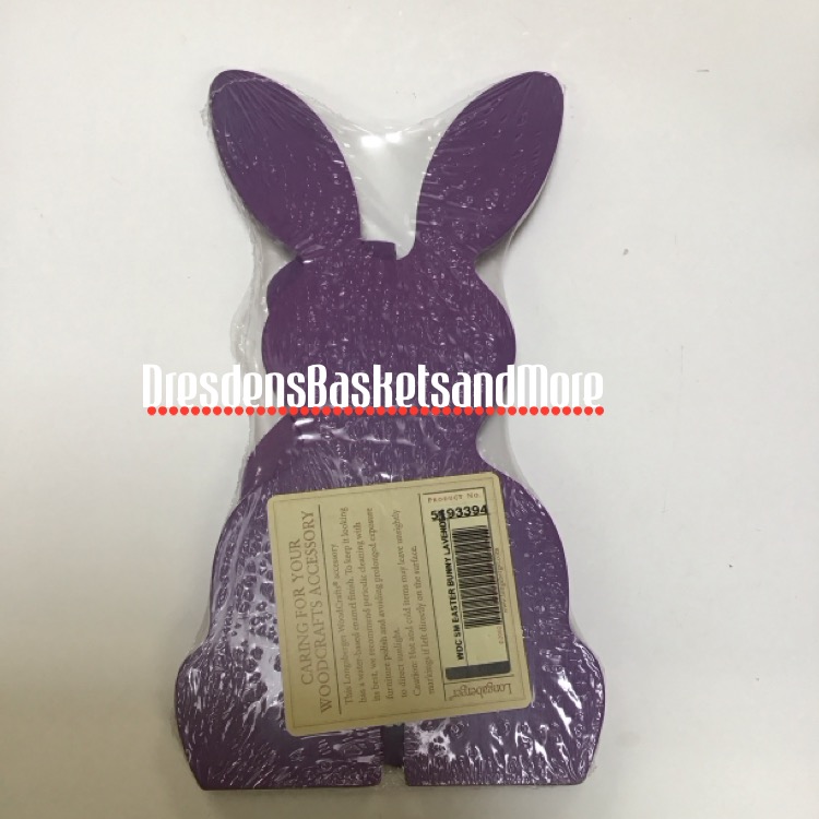 Longaberger 3D Lavender Woodcrafts Small Easter Bunny NIP