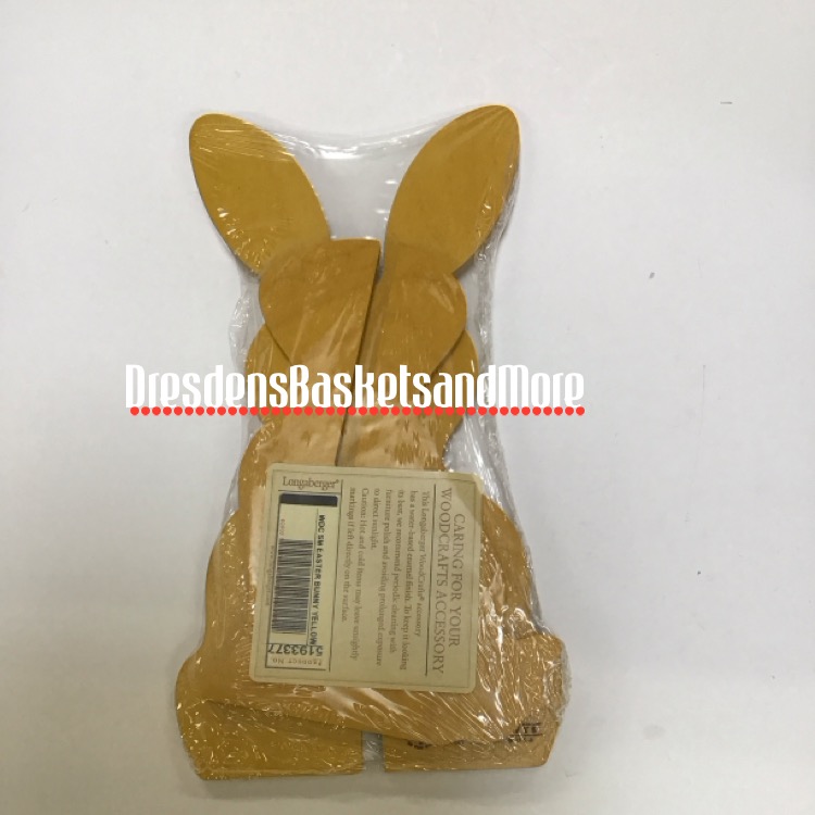Longaberger 3D Yellow Woodcrafts Small Easter Bunny NIP