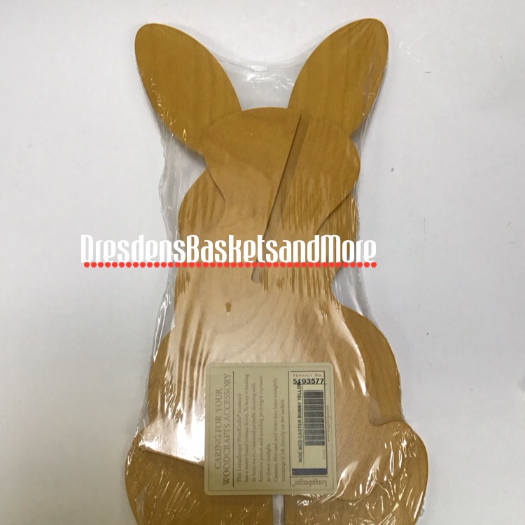 Longaberger 3D Yellow Woodcrafts Medium Easter Bunny NIP