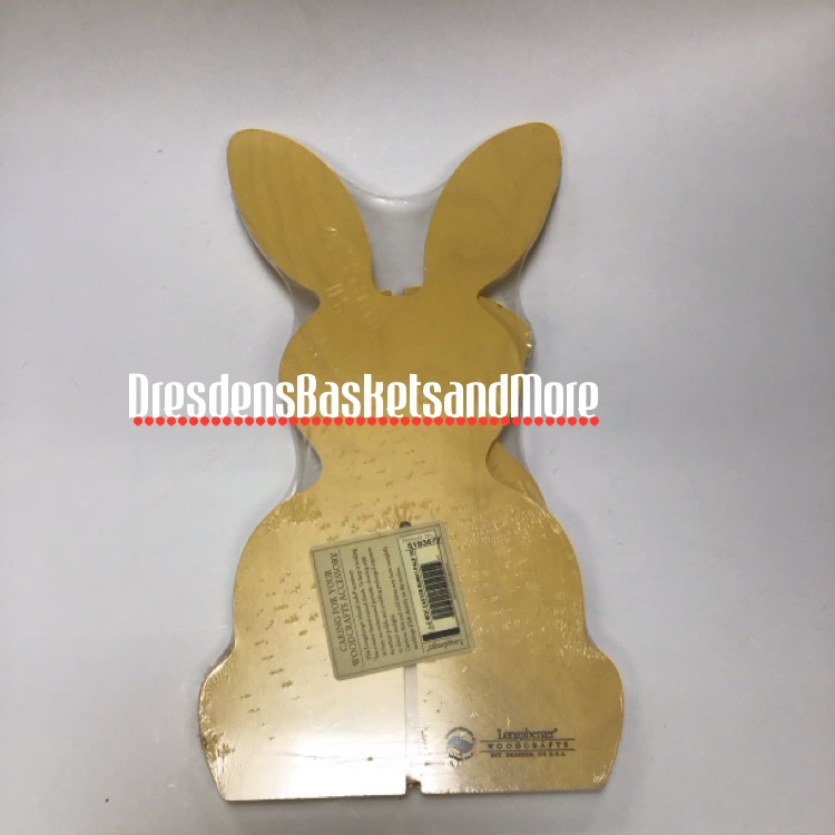 Longaberger 3D Pale Yellow Woodcrafts Large Easter Bunny NIP