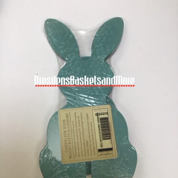 Longaberger 3D Turquoise Woodcrafts Medium Easter Bunny NIP
