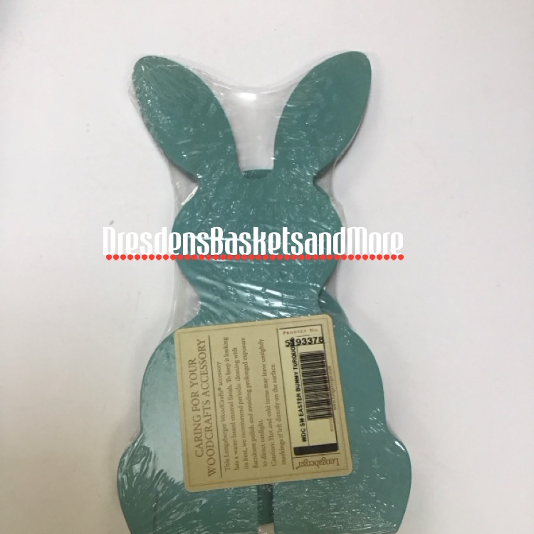 Longaberger 3D Turquoise Woodcrafts Medium Easter Bunny NIP