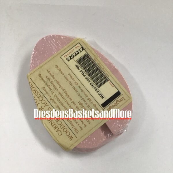 Longaberger Woodcrafts Pale Pink 2 Piece Egg NIP
