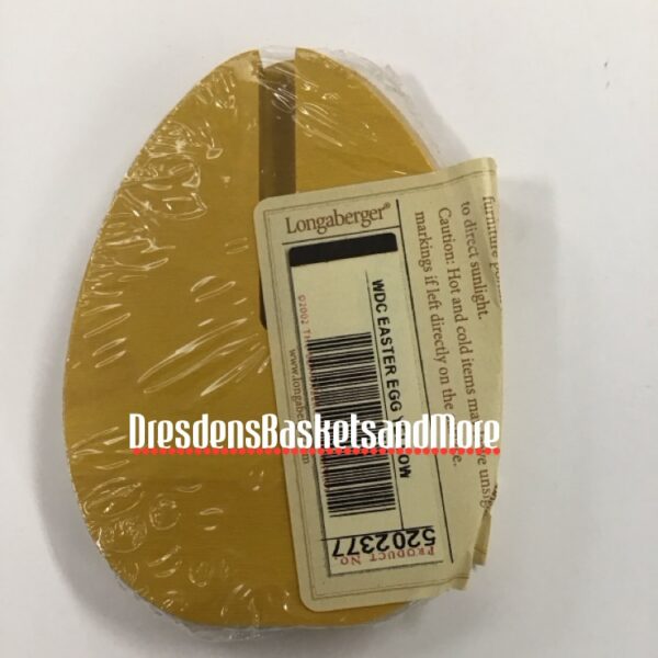 Longaberger Woodcrafts Yellow 2 Piece Egg NIP