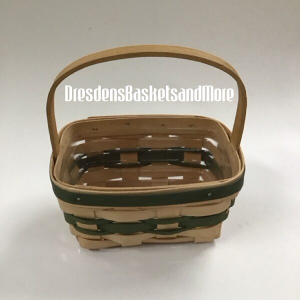 Longaberger 1987 Baby Easter Basket Green w/ Protector*