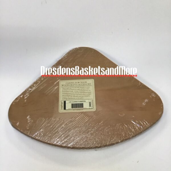 Longaberger Warm Brown Corner Basket Woodcrafts Shelf NIP