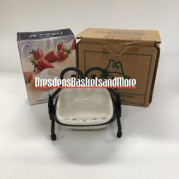 Longaberger Miniature 8X8 Baking Dish & WI Stand NIB's