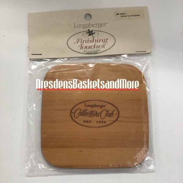 Longaberger Engraved Miniature JW Two Pie Lid NIP