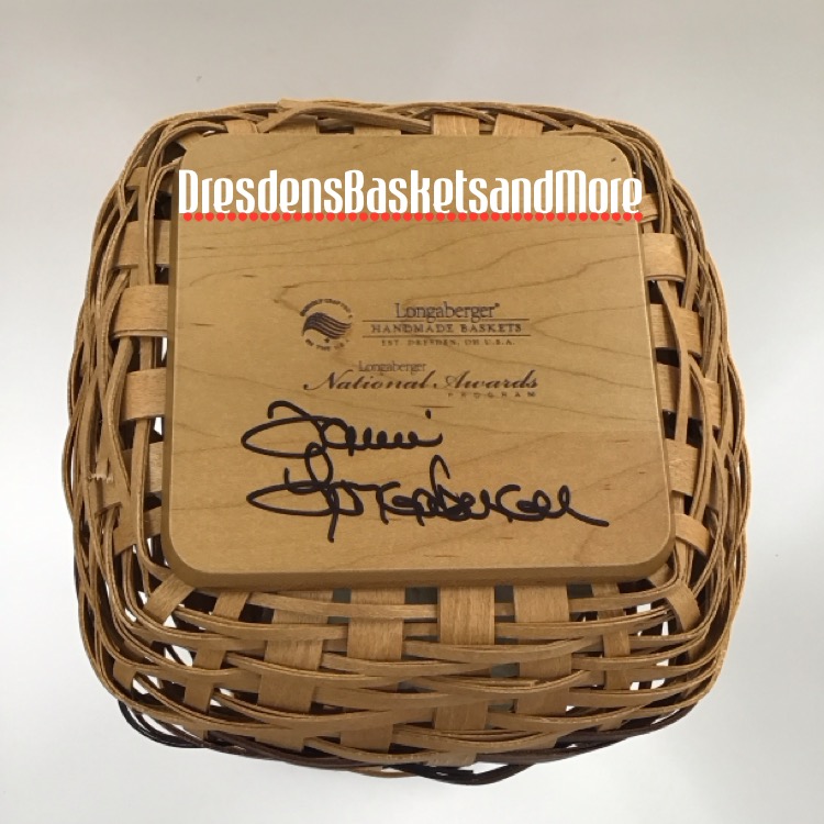RARE Longaberger 2011 National Sponsoring Level 1 Award Basket SIGNED