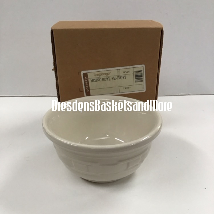 Longaberger Ivory Small Mixing Bowl NIB