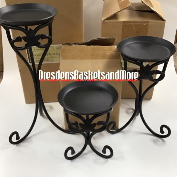 Longaberger WI Pillar Candle Holder Set of 3 NIB's*