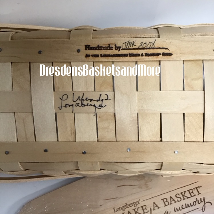 Longaberger 2008 Winter Make A Basket Set SIGNED