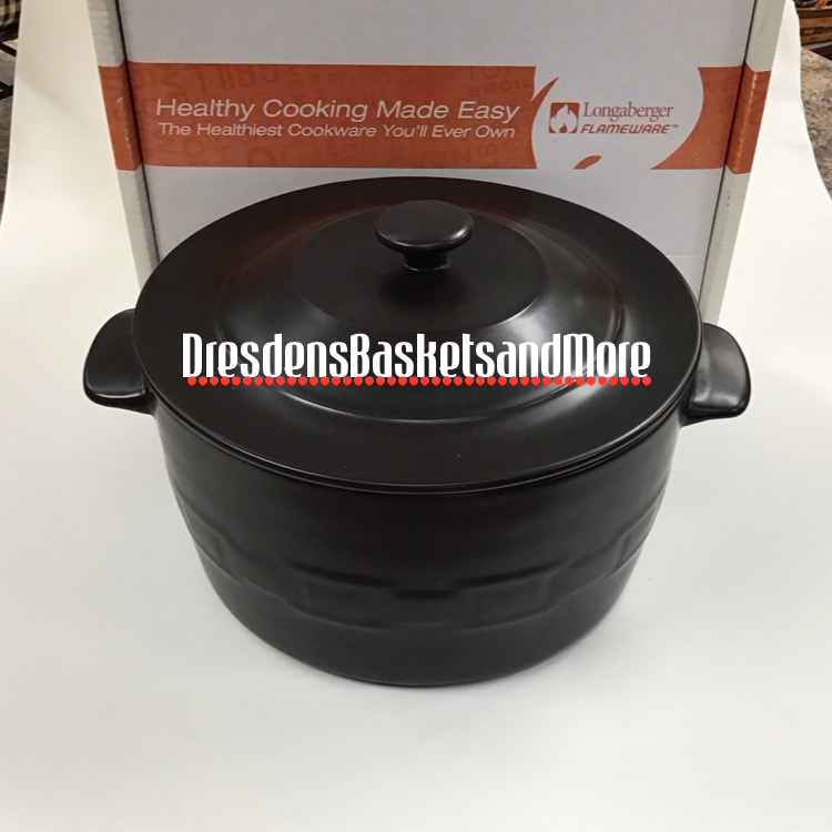 Longaberger Flameware Ebony 4 Qt. Dutch Oven NIB