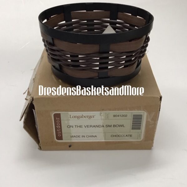 Longaberger On The Veranda Chocolate Small Bowl NIB