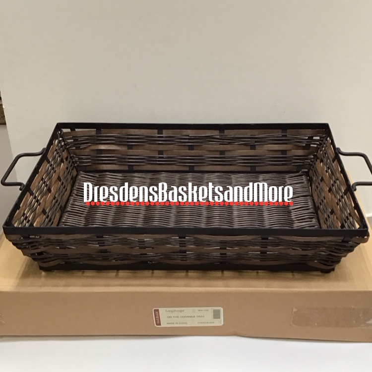 Longaberger On The Veranda Tray Chocolate NIB