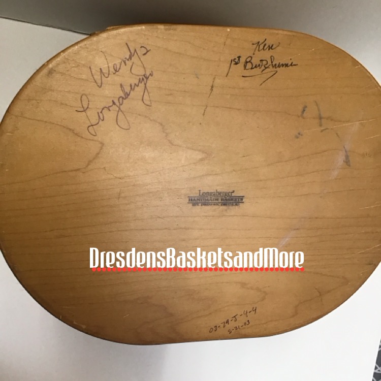 Longaberger Tall Oval Prototype* SIGNED*