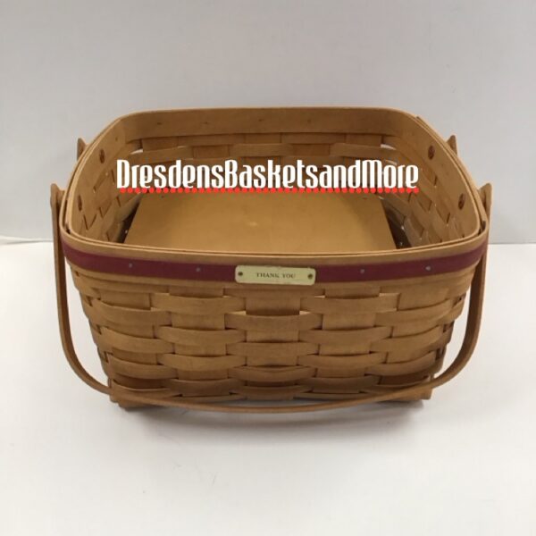 Longaberger 2002 "Thank You" Cake Basket w/ Riser* SIGNED