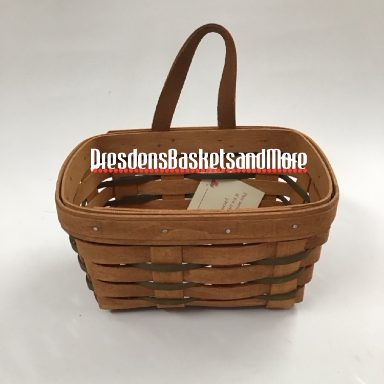 Longaberger 1995 Small Key Basket w/ Blue Accents