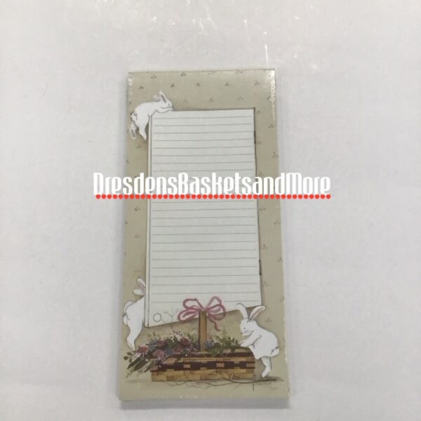 Pat Richter Note Pad Rabbits and Basket
