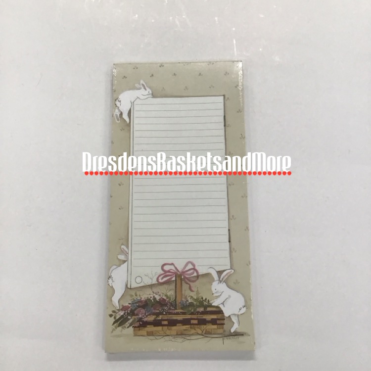 Pat Richter Note Pad Rabbits and Basket